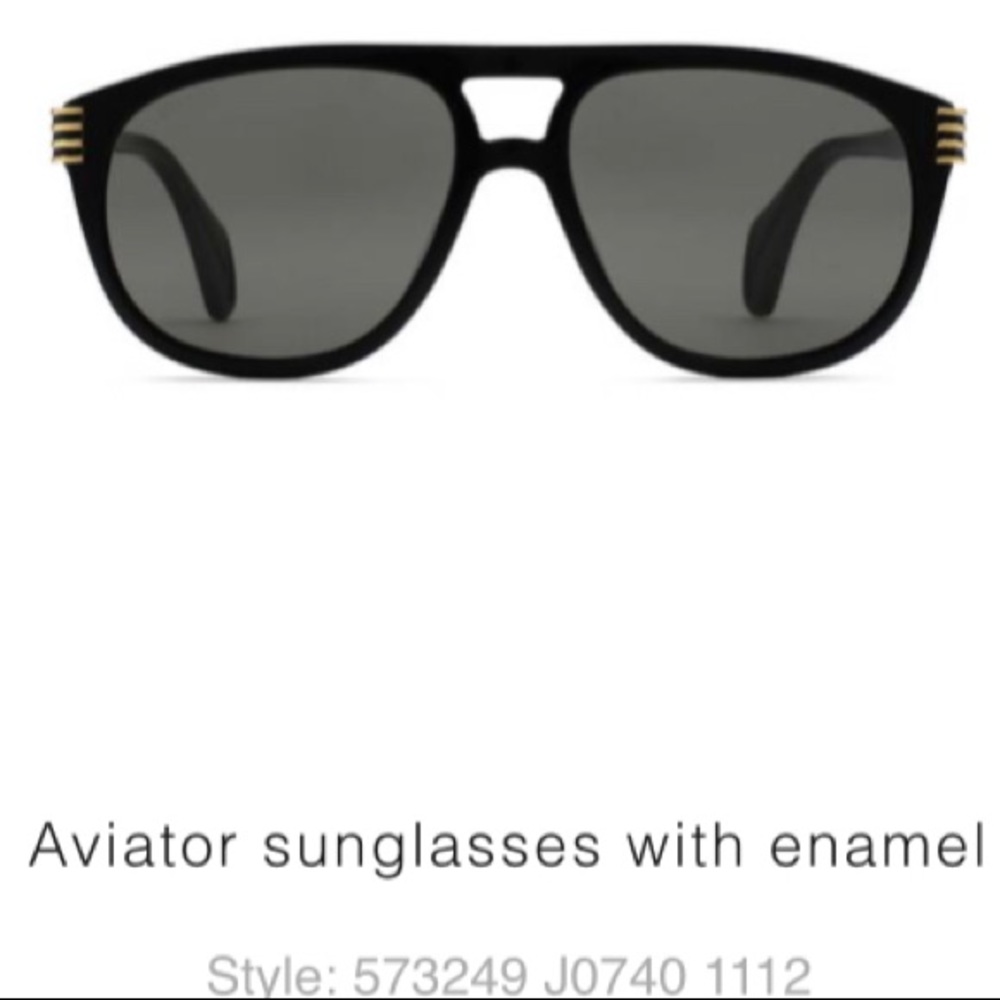 Gucci Aviator sunglasses with enamel